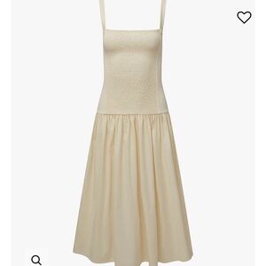 Cream Sleeveless Midi Dress